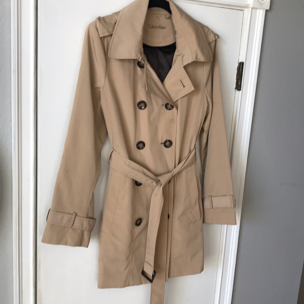 Calvin Kline large beige color coat